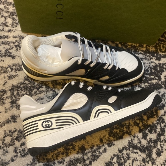Gucci Men’s Basket low-top sneakers Black/White - Picture 13 of 16